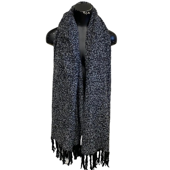 3 piece set Black Gray Blue Scarves - Picture 3 of 11